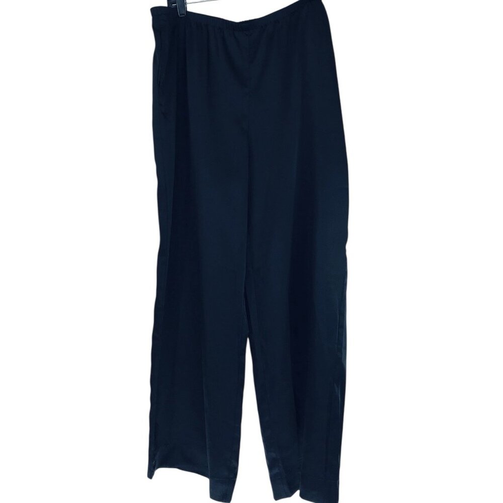 A New‎ Day Pajama Pants Womens Size XL Black Wide Leg